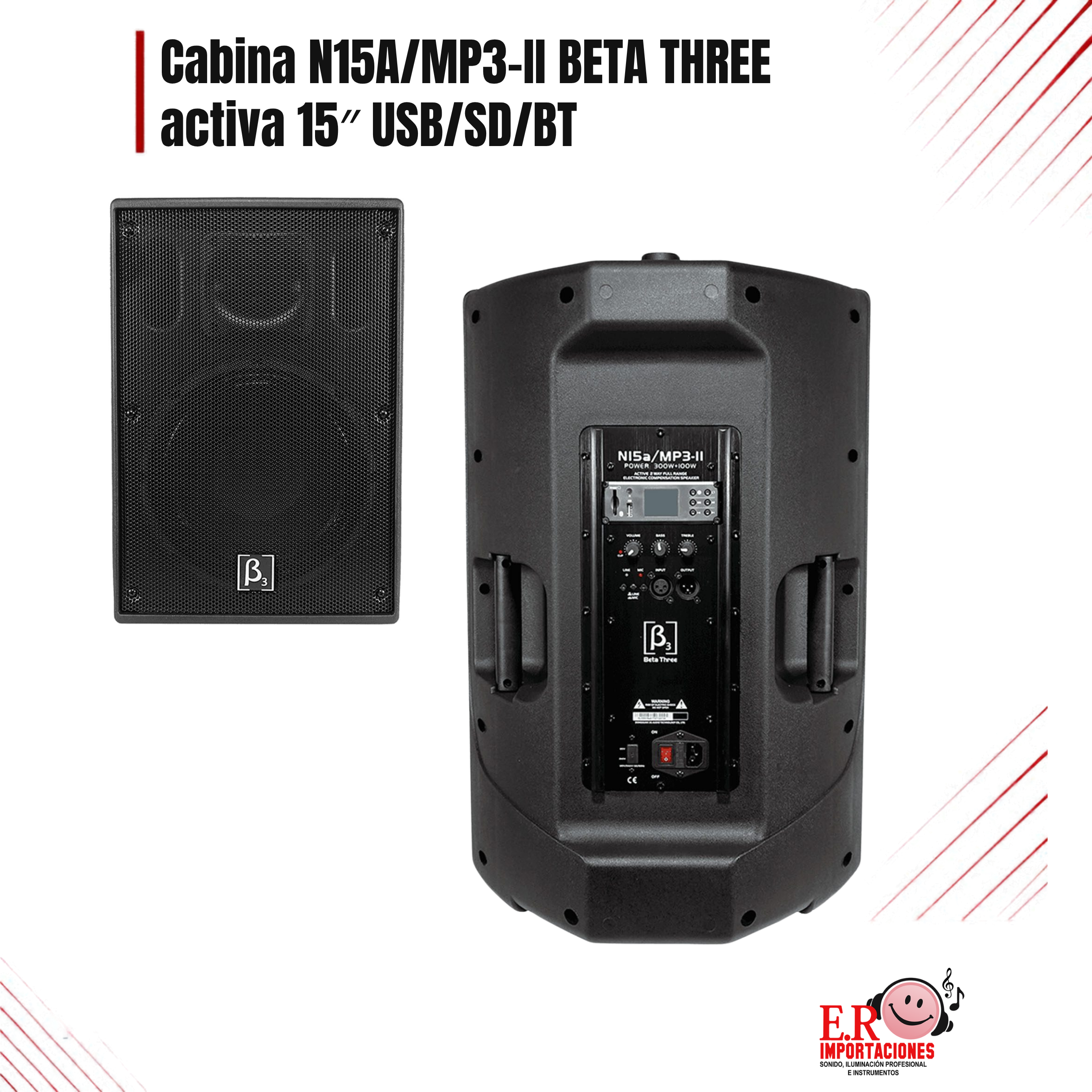 CABINA ACTIVA N15A/MP3-II BETA THREE: imagen 1