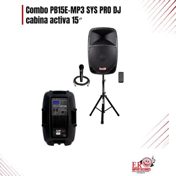 CABINA ACTIVA PB15E-MP3 SYS PRO DJ