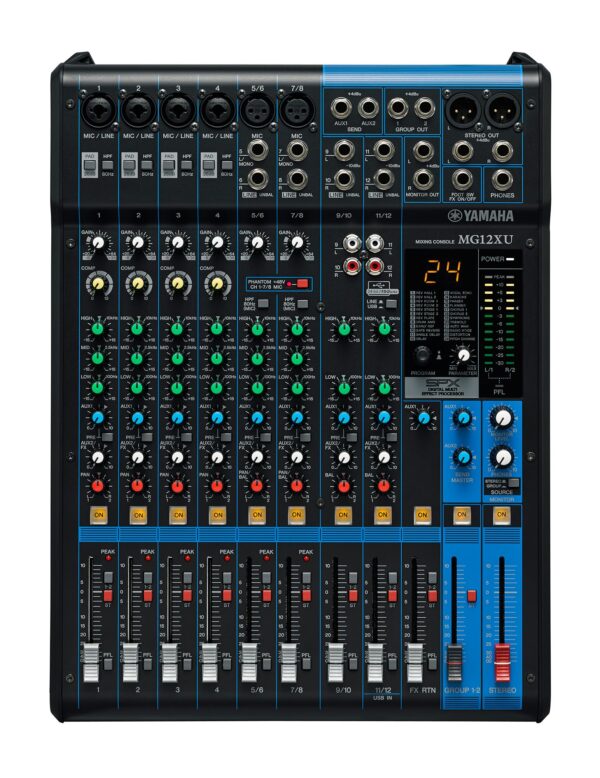 MEZCLADORA ANALOGA DE 12 CANALES CON EFECTOS Y USB INTERFACE MG12XU YAMAHA