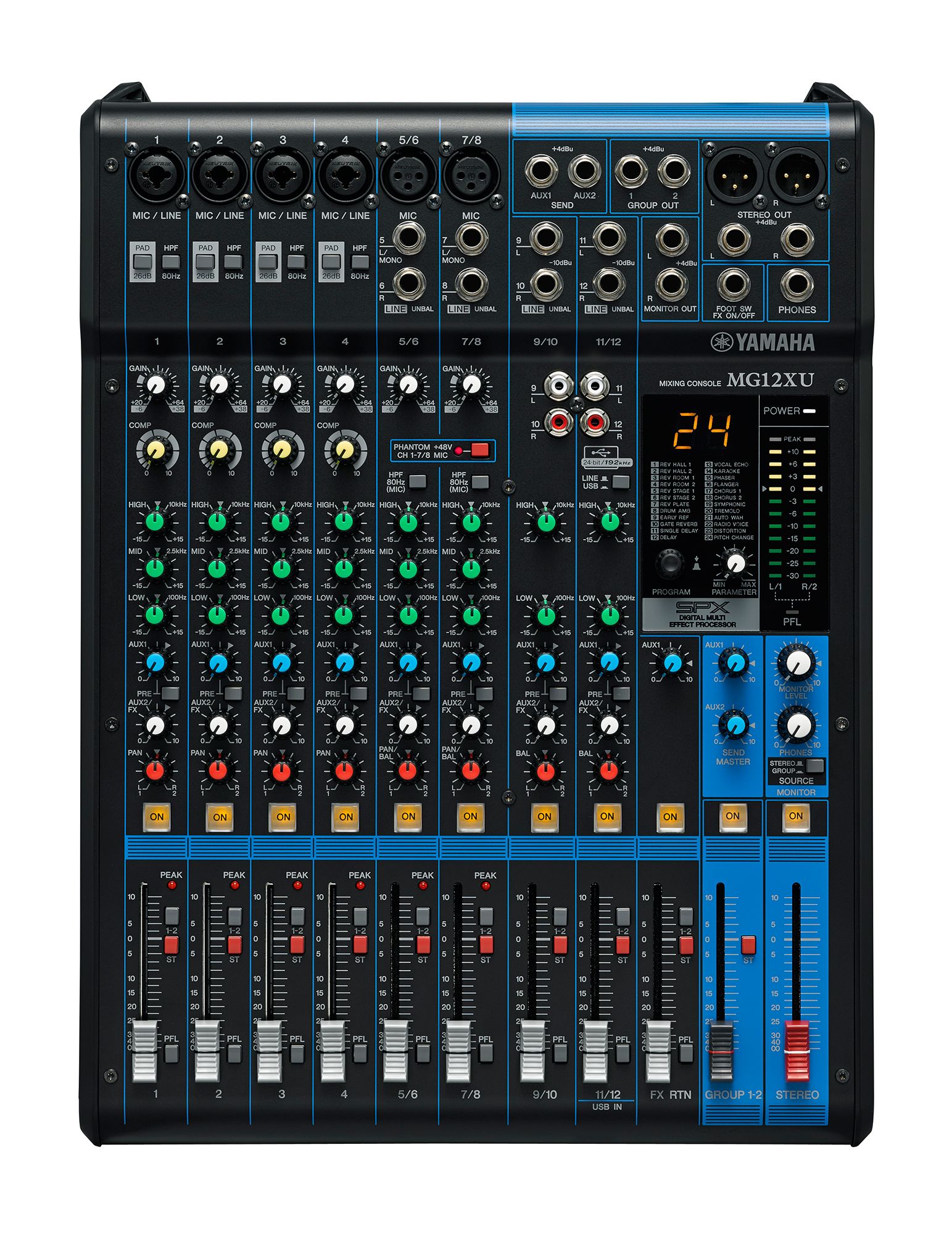 MEZCLADORA ANALOGA DE 12 CANALES CON EFECTOS Y USB INTERFACE MG12XU YAMAHA: imagen 1
