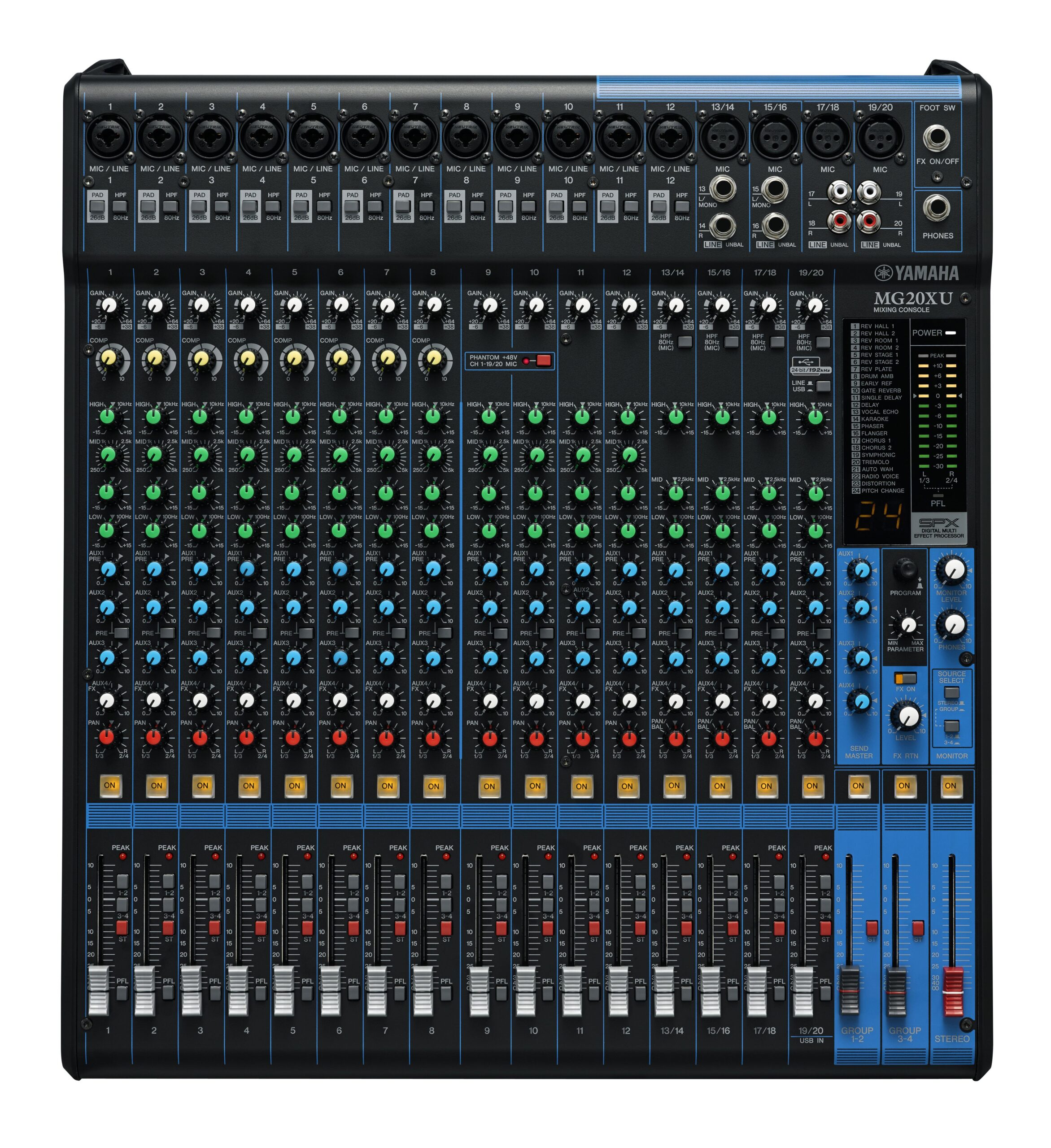 MEZCLADORA ANALOGA DE 20 CANALES CON EFECTOS Y USB MG20XU YAMAHA: imagen 1