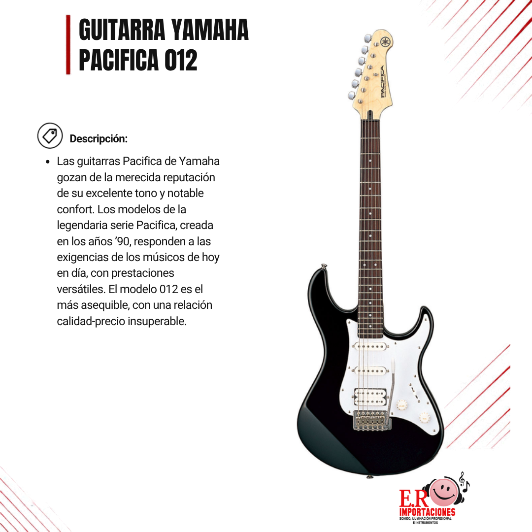 GUITARRA  ELECTRICA PACIFICA PAC012 YAMAHA NEGRA: imagen 1