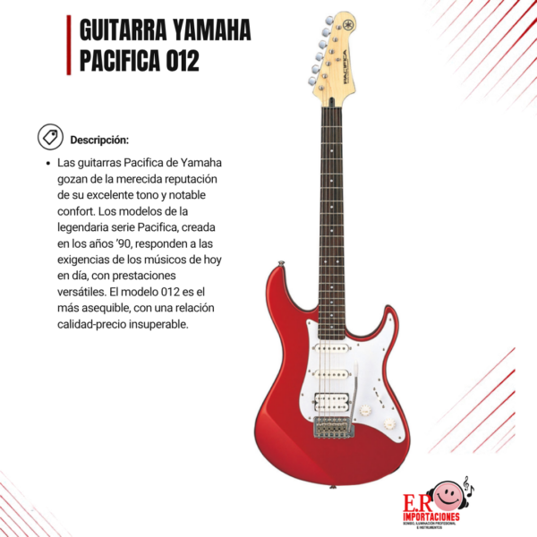 GUITARRA  ELECTRICA PACIFICA PAC012 YAMAHA ROJA