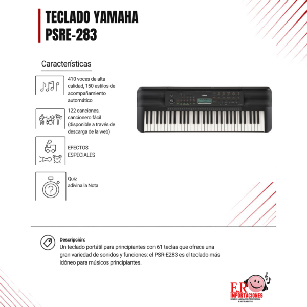 TECLADO PSRE283 YAMAHA