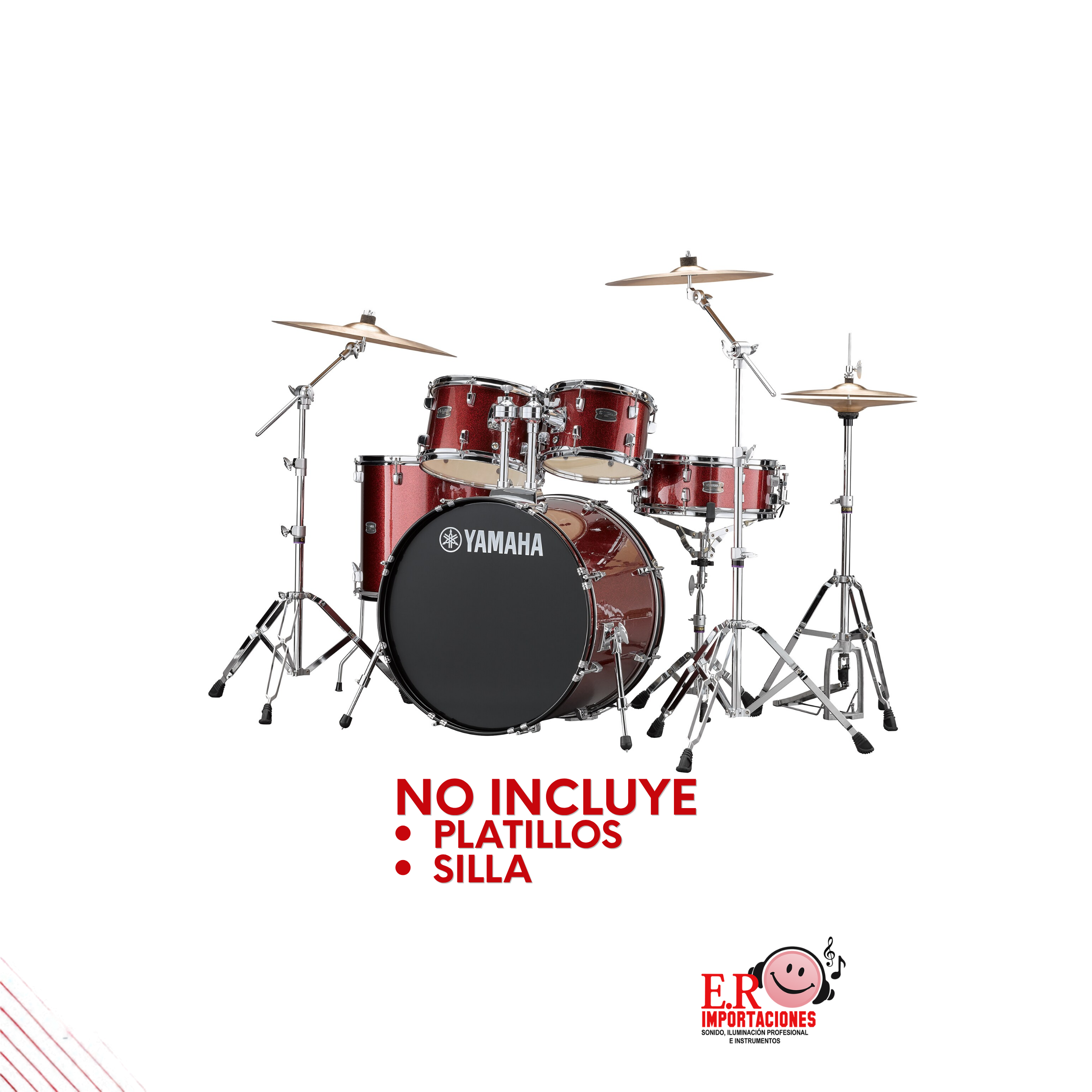 BATERIA ACUSTICA RYDEEN RDP2F5 YAMAHA VINO TINTO: imagen 1