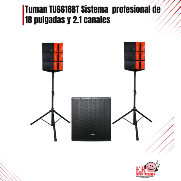 Tuman TU6618BT Sistema de PA de 18 pulgadas y 2.1 canales