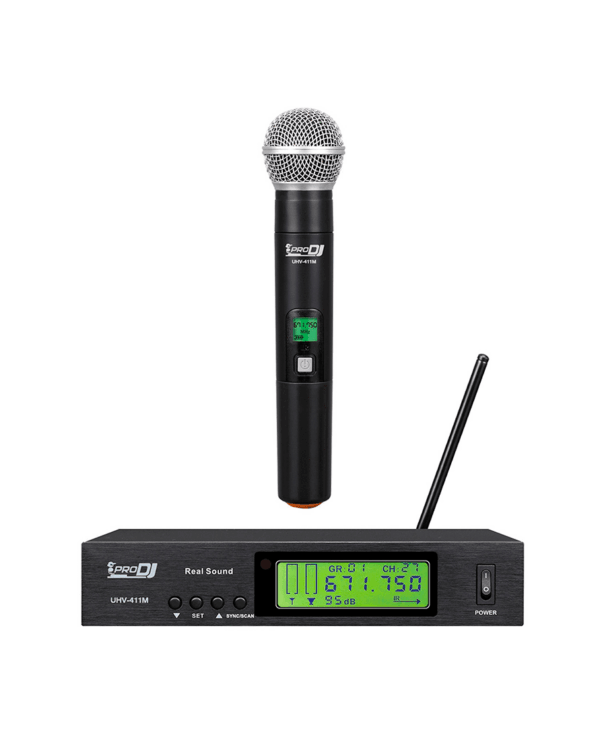 MICROFONO INALAMBRICO DE MANO UHV411M PRO DJ